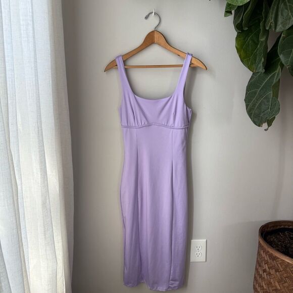 gaze Dresses & Skirts - Gaze Lilac Purple Midi Bodycon Y2K Contour Bust Spandex